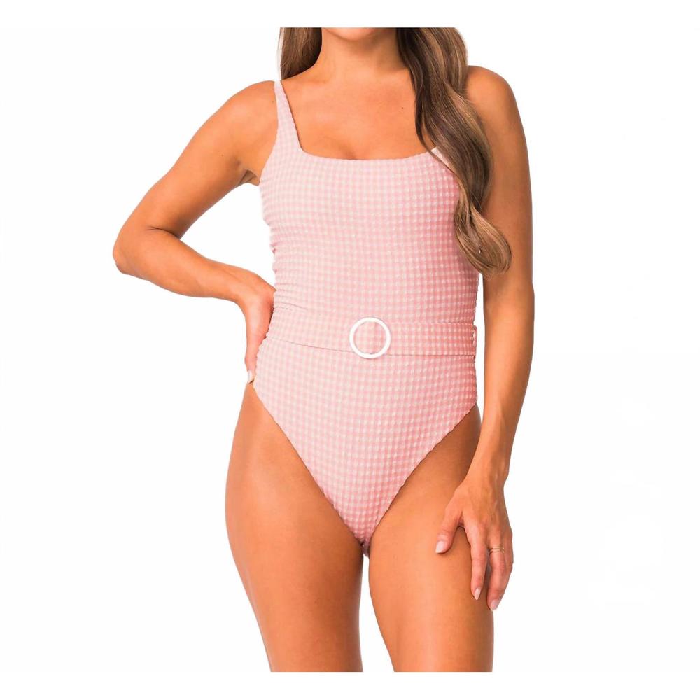 NEW PQ SWIM ballet lucia belted one piece in pink